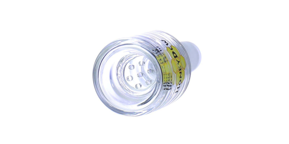 HoneyDew WPH-630 – 14mm Clear Glass Bowl with Honeycomb Print (12ct Display)