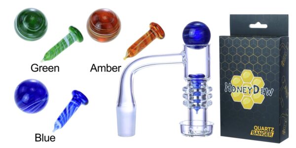HoneyDew Quartz Banger – WPY-469 (Single, Amber / Blue / Green)