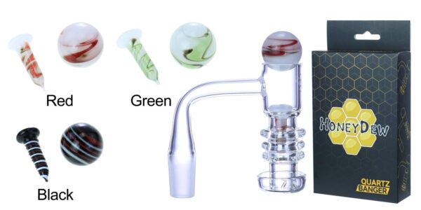 HoneyDew Quartz Banger – WPY-471 (Single, Green / Black / Red)